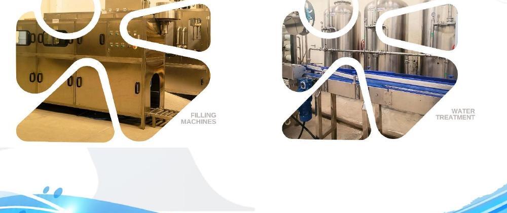 Filling machines and water treatment equipment at the Asool Ltd. beverages factory in Nairobi
